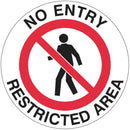 Brady Safety Floor Marker 'No Entry Restricted Area' Sign B842082 - SuperOffice