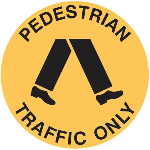 Brady Safety Floor Marker 'Pedestrian Traffic Only' Sign B842096 - SuperOffice