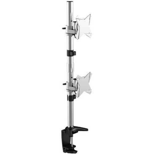 Brateck Dual Vertical Desk Clamp Monitor Stand 160 X 115 X 940Mm Black LDT02-C02V - SuperOffice