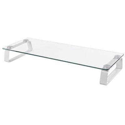 Brateck Universal Tempered Glass Monitor Riser White STB-062 - SuperOffice