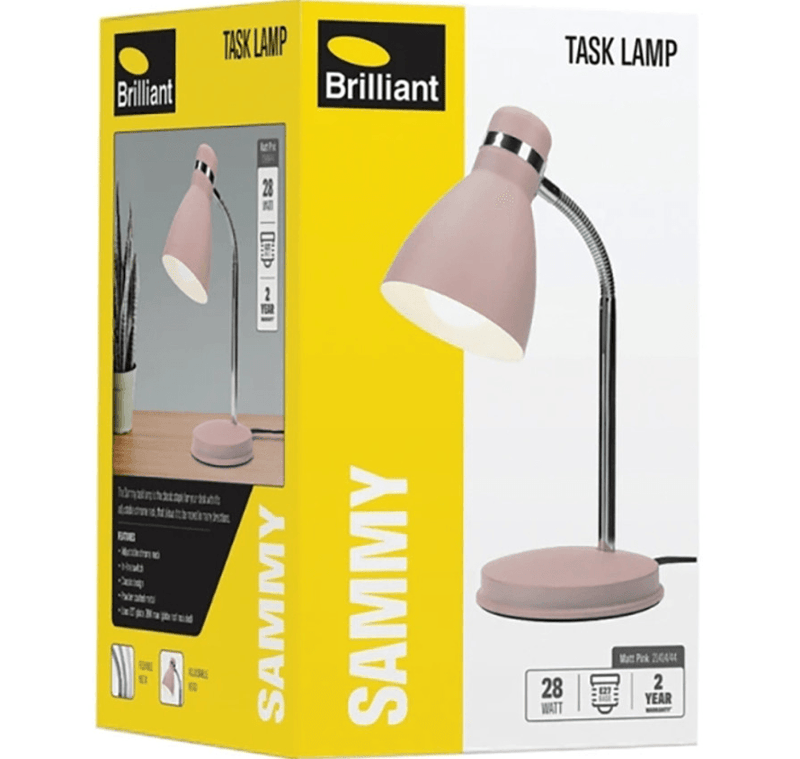 Brilliant Sammy Desk Lamp Light Adjustable Pink 21414/44 (PINK) - SuperOffice