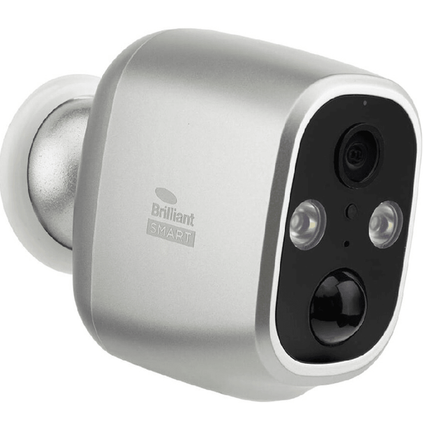 Brilliant Smart Flare WiFi Rechargeable Security Camera with Light Silver 21812/11 21812/11 - SuperOffice