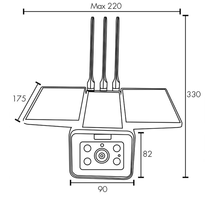 Brilliant Smart WiFi Security Camera HD Trident Solar Powered 21007/05 21007/05 - SuperOffice
