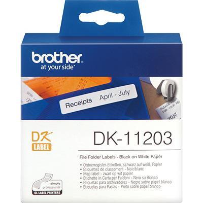 Brother Dk-11203 File Folder Label 17 X 87Mm White Roll 300 DK11203 - SuperOffice