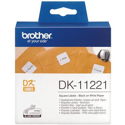 Brother Dk-11221 White Diecut Square 23 X 23Mm Paper Label Roll 1000 DK11221 - SuperOffice