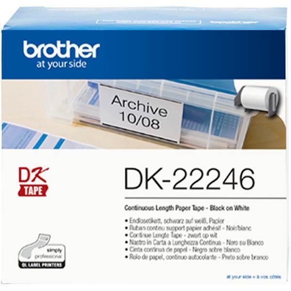 Brother Dk-22246 Continuous Paper Label Roll 103Mm Black On White DK-22246 - SuperOffice