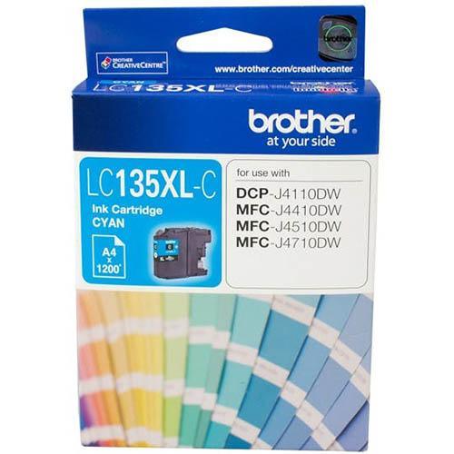 Brother Lc135Xlc Ink Cartridge High Yield Cyan LC-135XLC - SuperOffice