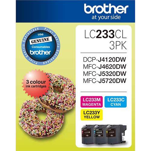 Brother Lc233Cl3Pk Ink Cartridge Value Pack Cyan/Magenta/Yellow LC-233CL3PK - SuperOffice