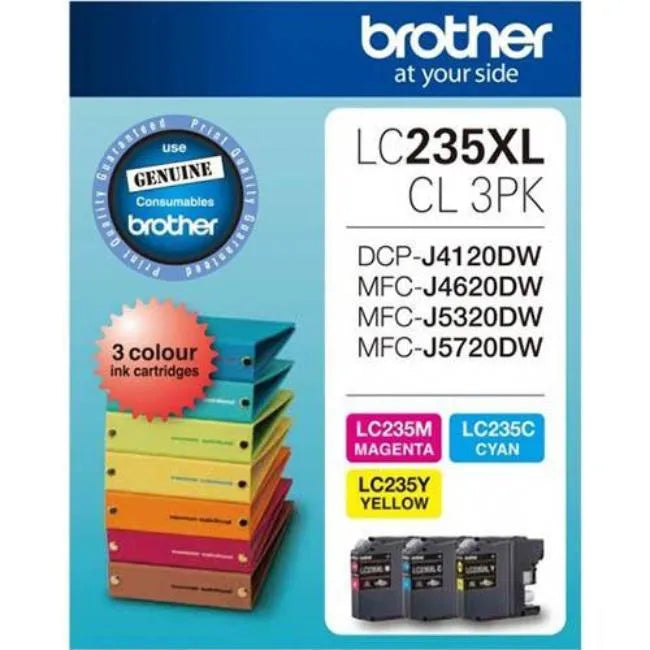 Brother LC235XLCL3PK Ink Cartridge High Yield Value Pack Cyan/Magenta/Yellow LC-235XLCL3PK - SuperOffice