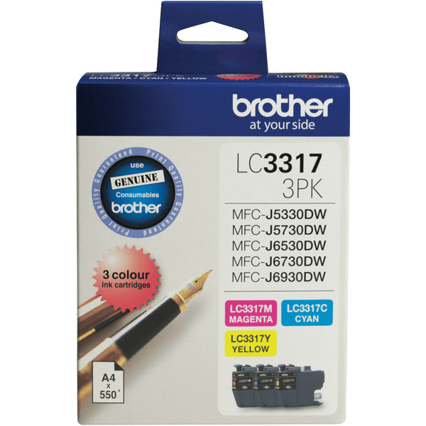 Brother Lc33173Pk Ink Cartridge Value Pack Cyan/Magenta/Yellow LC-33173PK - SuperOffice