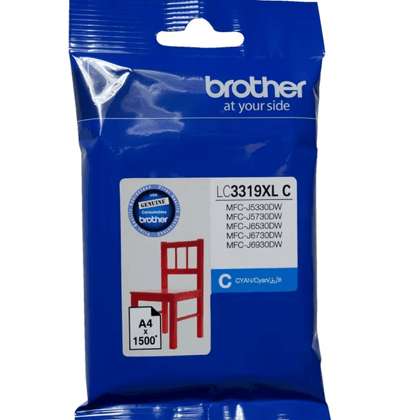 Brother LC3319XL Ink Cartridge High Yield Cyan Genuine Original MFC LC-3319XLC - SuperOffice