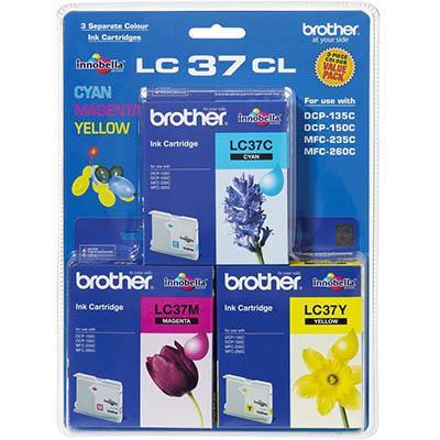Brother Lc37Cl3Pk Ink Cartridge Value Pack Cyan/Magenta/Yellow LC-37CL3PK - SuperOffice