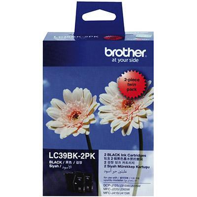 Brother Lc39Bk2Pk Ink Cartridge Black Pack 2 LC-39BK2PK - SuperOffice