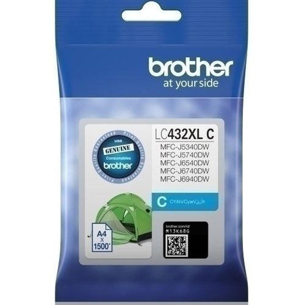 Brother LC432XL High Yield Ink Cartridge Cyan Genuine LC-432XLC LC-432XLC - SuperOffice