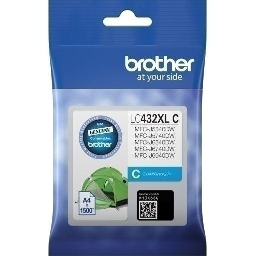 Brother LC432XL High Yield Ink Cartridge Set Black/Cyan/Magenta/Yellow Genuine LC-432XL LC-432XL SET - SuperOffice
