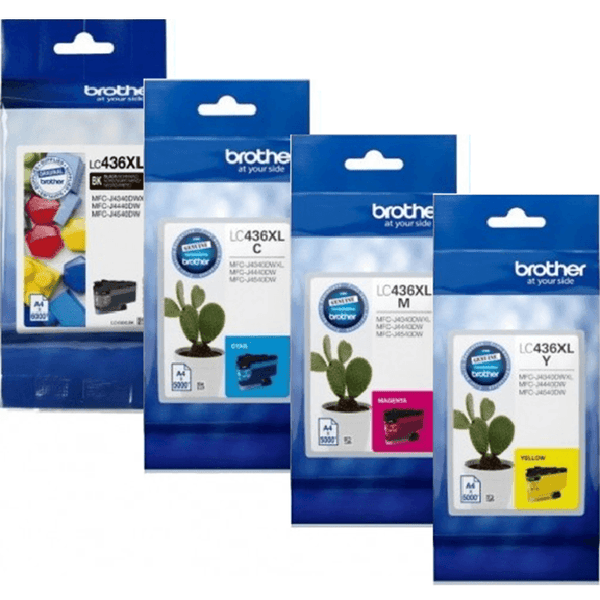 Brother LC436XL High Yield Ink Cartridge Black/Cyan/Magenta/ Yellow Set Genuine LC-436XL LC436XL Set - SuperOffice
