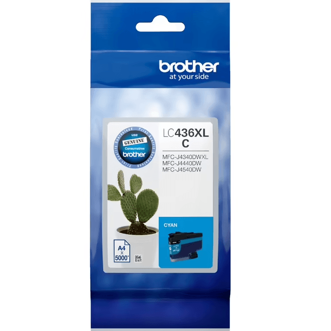 Brother LC436XL High Yield Ink Cartridge Cyan Genuine LC-436XLC LC-436XLC - SuperOffice