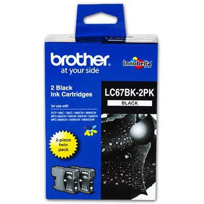 Brother Lc67Hybk2Pk Ink Cartridge High Yield Black Pack 2 LC-67HYBK2PK - SuperOffice