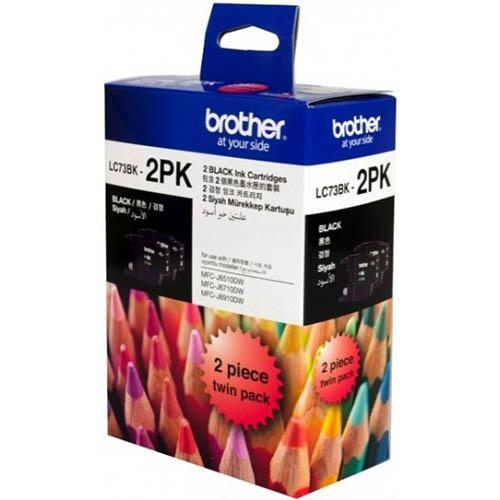 Brother Lc73Bk2Pk Ink Cartridge Black Pack 2 LC-73BK2PK - SuperOffice