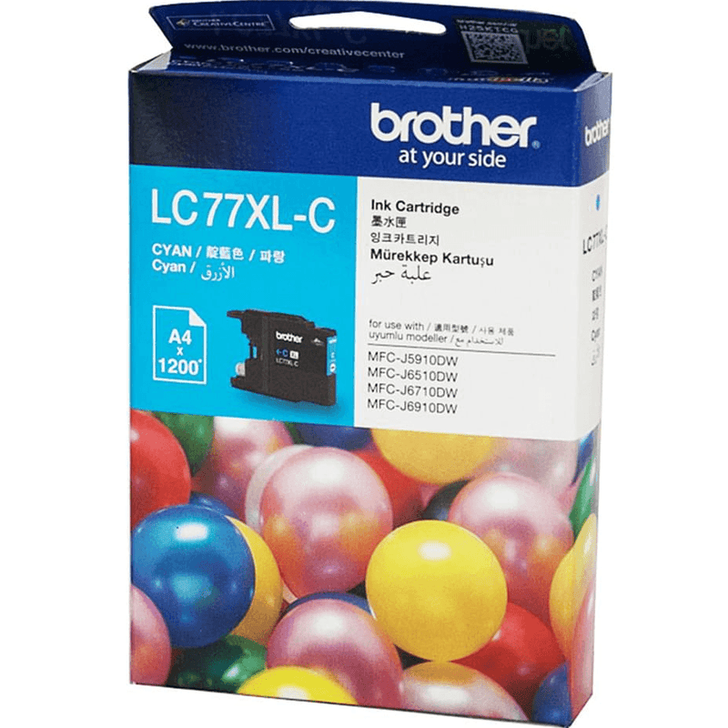 Brother LC77XL Ink Cartridge High Yield Cyan LC77XL-C LC-77XLC - SuperOffice