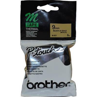 Brother M-821 Labelling Tape 9Mm Black On Gold M821 - SuperOffice