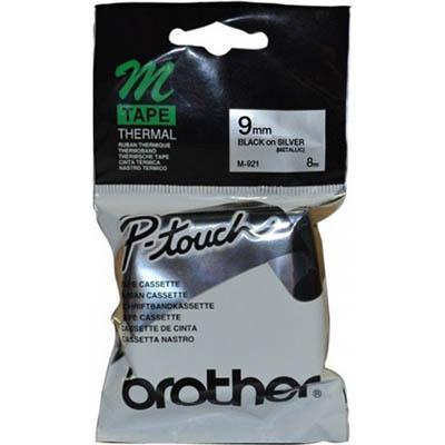 Brother M-921 Labelling Tape 9Mm Black On Silver M-921 - SuperOffice
