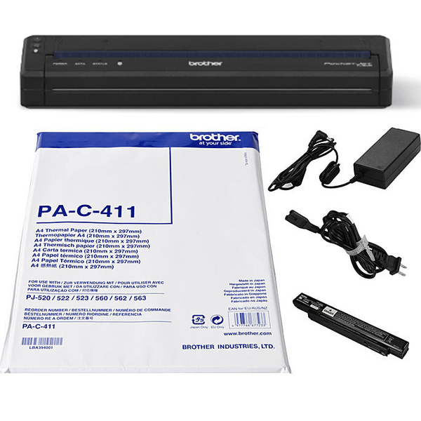 Brother PJ-763MFi Mobile Portable Printer Bundle Starter Pack Set Battery Adaptor Paper N8AJ00044 - SuperOffice