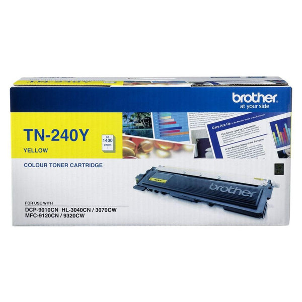 Brother TN-240Y Toner Ink Cartridge Yellow TN240 Genuine Original TN-240Y - SuperOffice
