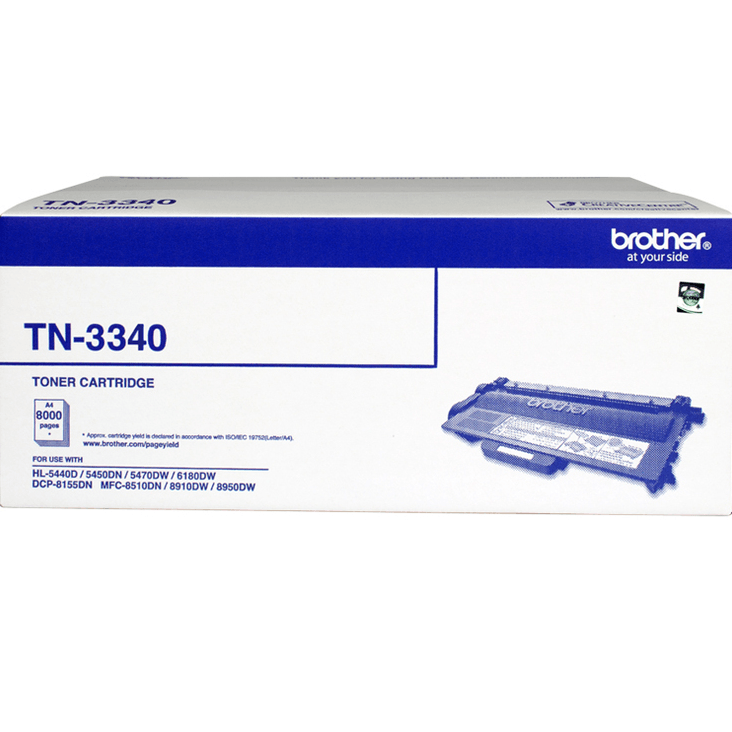 Brother TN-3340 Toner Ink Cartridge Black Genuine TN3340 TN-3340 - SuperOffice