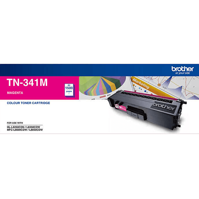 Brother TN-341 Toner Ink Cartridge Black/Cyan/Magenta/Yellow Set TN341 Genuine TN-341 Set - SuperOffice