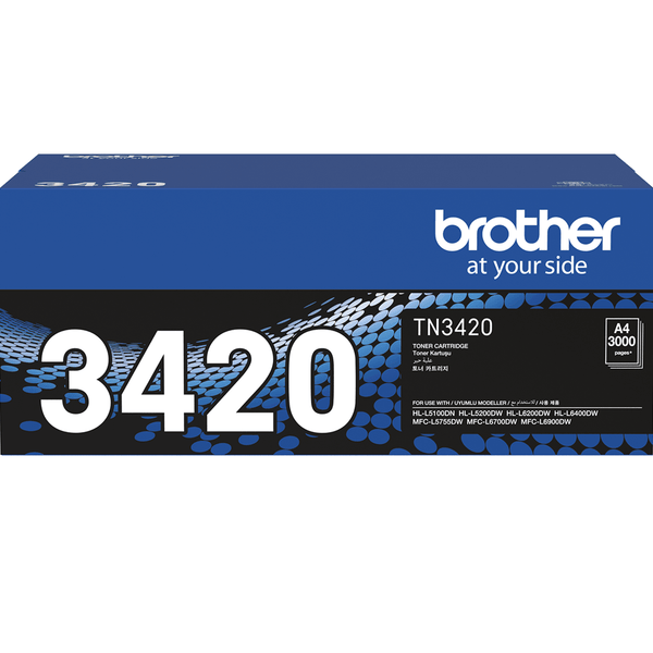 Brother TN-3420 Toner Ink Cartridge Genuine Black TN3420 TN-3420 - SuperOffice