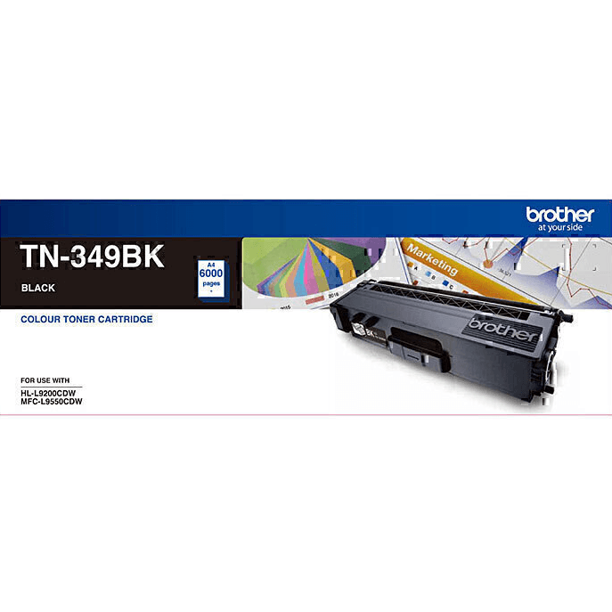 Brother TN-349BK Toner Ink Cartridge Black TN349BK Genuine Original TN-349BK - SuperOffice