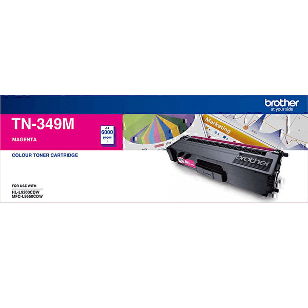 Brother TN-349M Toner Ink Cartridge Magenta TN349M Genuine Original TN-349M - SuperOffice