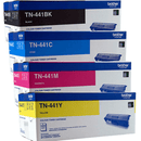 Brother TN-441 Toner Ink Cartridge Set Black/Cyan/Magenta/Yellow TN441 Genuine Original TN-441 Set - SuperOffice