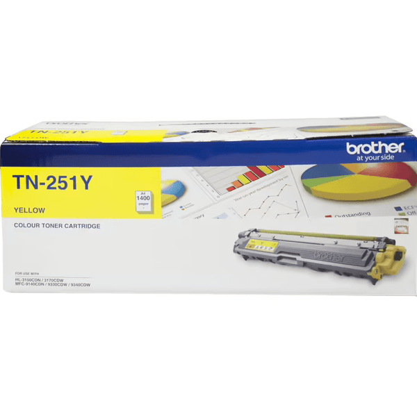 Brother TN251 Toner Ink Cartridge Yellow TN-251Y Genuine TN-251Y - SuperOffice
