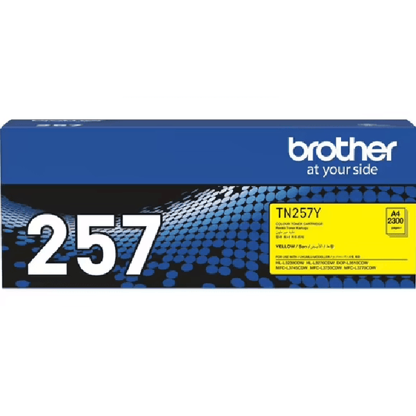 Brother TN257 Toner Ink Cartridge Yellow Genuine TN-257Y TN-257Y - SuperOffice