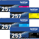 Brother TN257/TN253 Toner Ink Cartridge Set Black/Cyan/Magenta/Yellow Genuine High Yield TN253/TN257 Set - SuperOffice