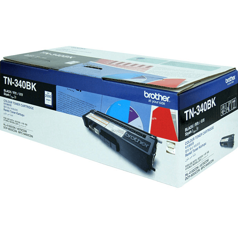 Brother TN340 Toner Ink Cartridge Black/Cyan/Magenta/Yellow Set Genuine TN-340 TN340 Set - SuperOffice