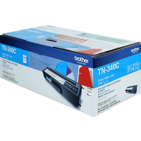 Brother TN340 Toner Ink Cartridge Cyan TN-340C Genuine TN-340C - SuperOffice