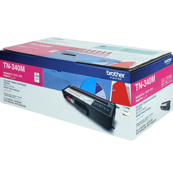Brother TN340 Toner Ink Cartridge Magenta TN-340M Genuine TN-340M - SuperOffice