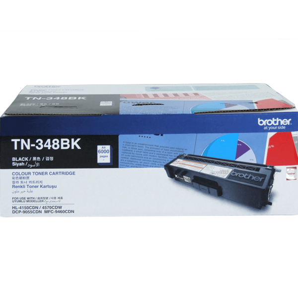 Brother TN348BK Toner Ink Cartridge High Yield Black Genuine Original TN-348 TN-348BK - SuperOffice