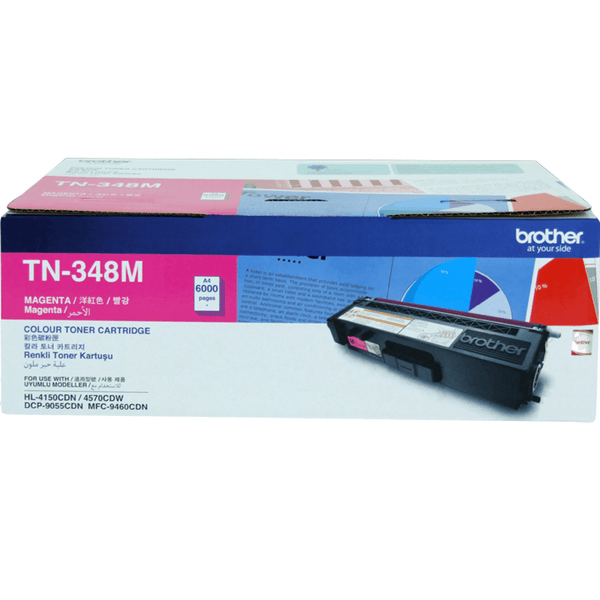 Brother TN348M Toner Ink Cartridge High Yield Magenta Genuine Original TN-348 TN-348M - SuperOffice