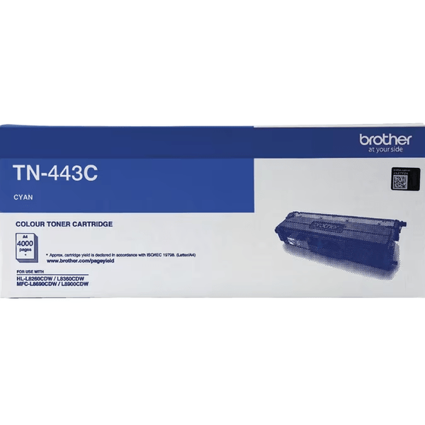 Brother TN443 Toner Ink Cartridge Genuine High Yield Cyan TN-443C TN-443C - SuperOffice