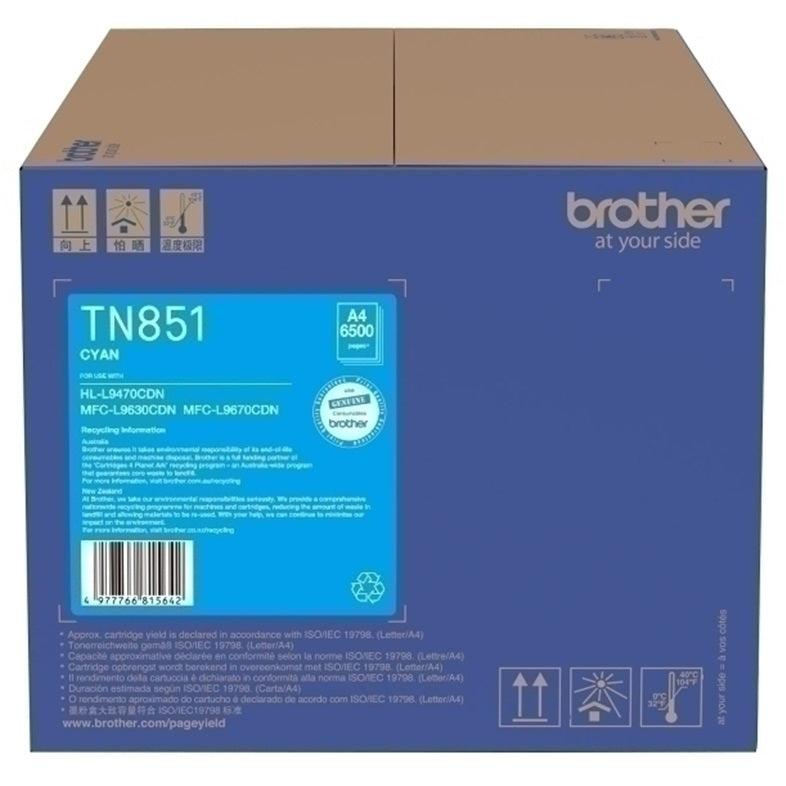 Brother TN851 Toner Ink Cartridge Cyan Original Genuine TN-851C TN-851C - SuperOffice