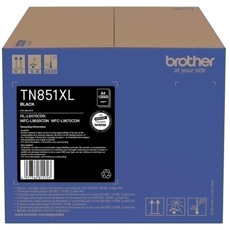 Brother TN851XL Toner Ink Cartridge Black Original Genuine TN-851XLBK TN-851XLBK - SuperOffice