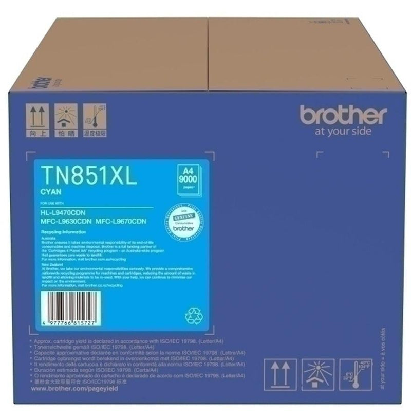 Brother TN851XL Toner Ink Cartridge Cyan Original Genuine TN-851XLC TN-851XLC - SuperOffice