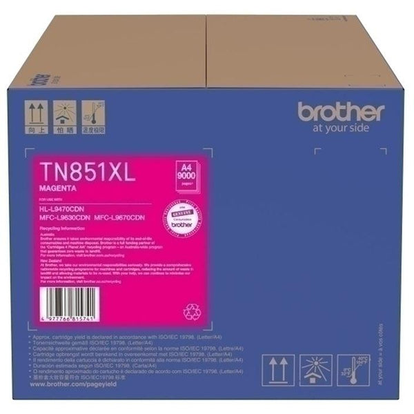 Brother TN851XL Toner Ink Cartridge Magenta Original Genuine TN-851XLM TN-851XLM - SuperOffice