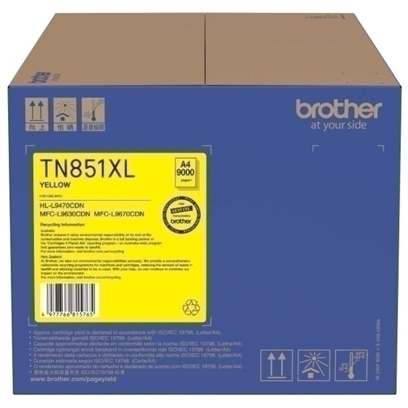 Brother TN851XL Toner Ink Cartridge Yellow Original Genuine TN-851XLY TN-851XLY - SuperOffice