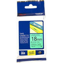 Brother Tze-741 Laminated Labelling Tape 18Mm Black On Green TZE741 - SuperOffice