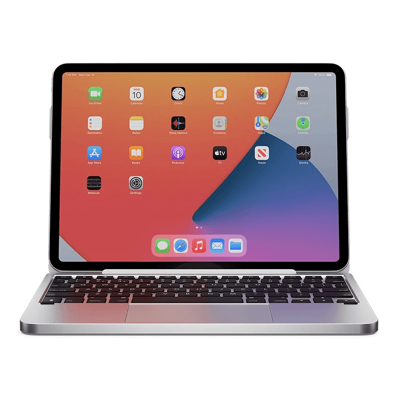 Brydge MAX+ Magnetic Keyboard Trackpad Case iPad Pro 3rd/Air 5th,4th 11" Gen White Silver BRY4033 (11") - SuperOffice